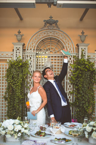 Италия в центре Москвы, невеста с женихом