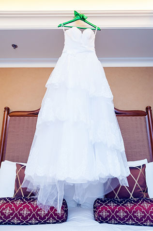 изумрудная свадьба, платье невесты