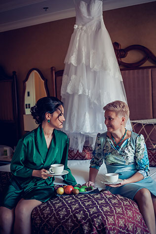 изумрудная свадьба, утро невесты