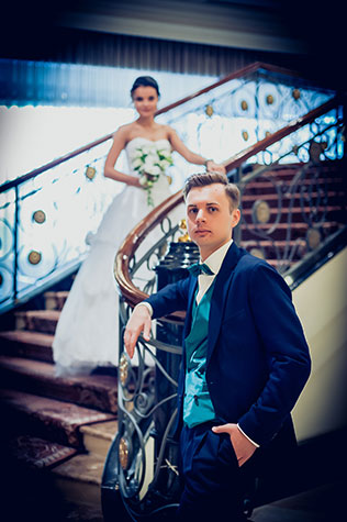 изумрудная свадьба, жених и невеста