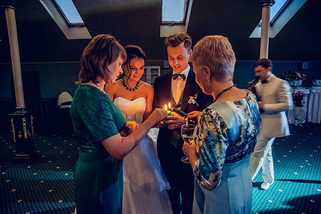 изумрудная свадьба, зажжение семейного очага