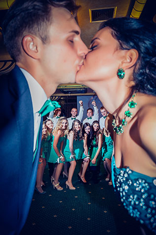 изумрудная свадьба, жених и невеста