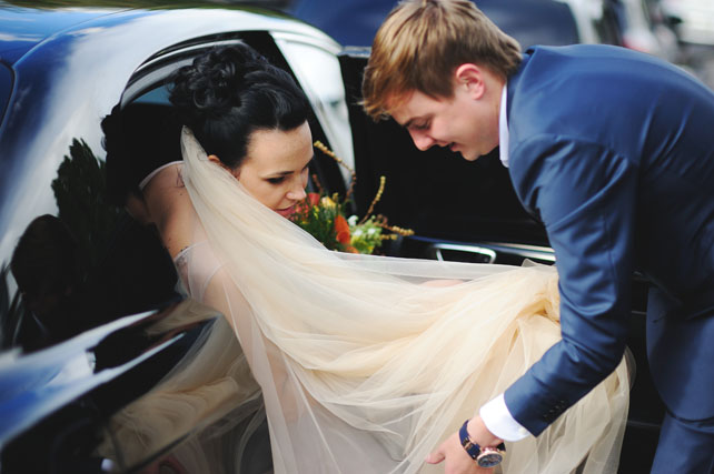 Изящная свадьба в стиле Прованс, фата невесты