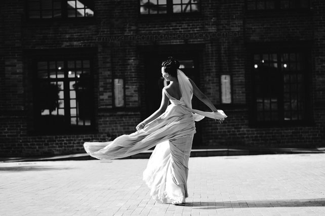 Изящная свадьба в стиле Прованс, свадебное платье невесты