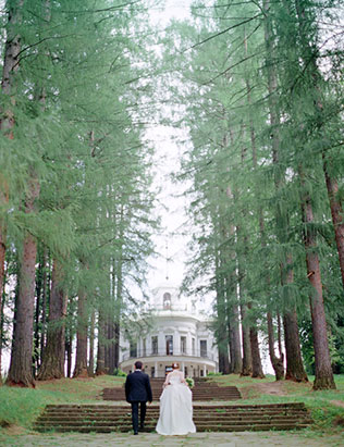 классическая свадьба в усадьбе