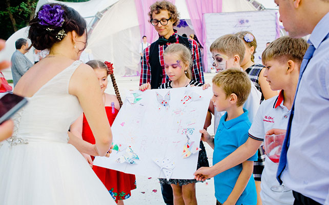 Свадебная фотосессия, Доска для рисования гостей
