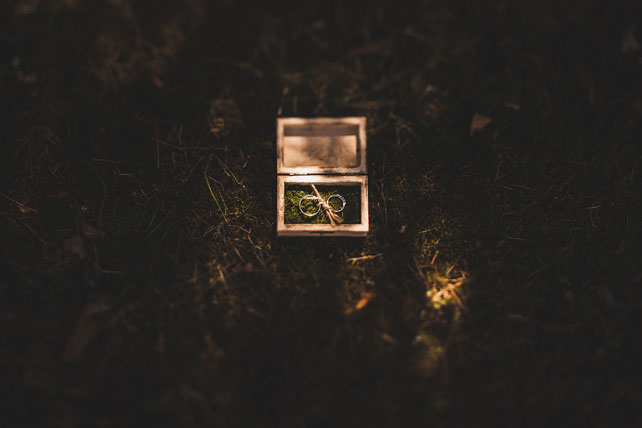 Книжная история, кольца в коробочке