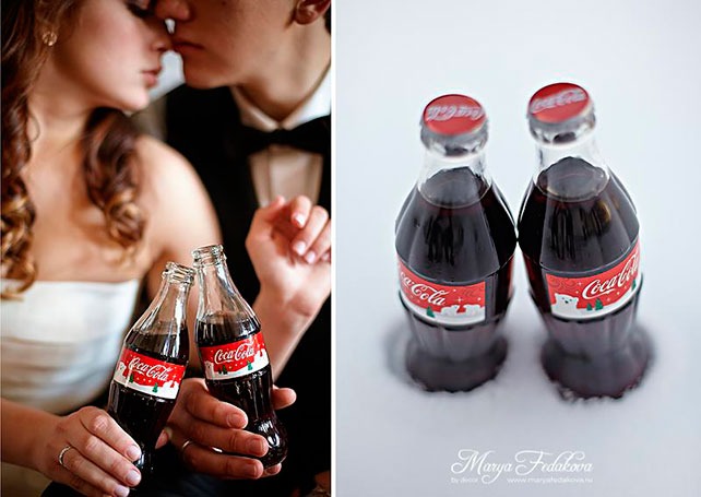 контрастная зимняя свадьба