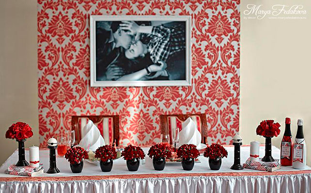 контрастная зимняя свадьба