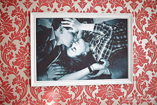 контрастная зимняя свадьба