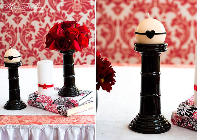 контрастная зимняя свадьба