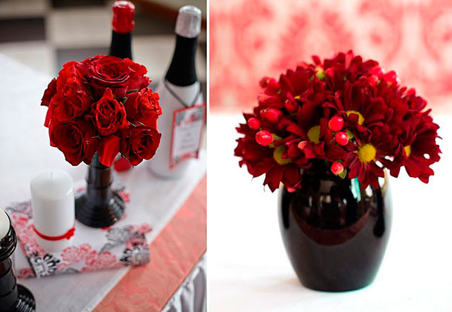 контрастная зимняя свадьба