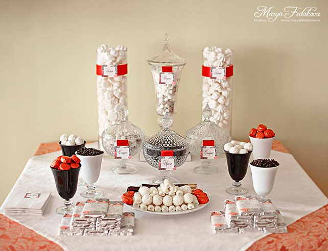 контрастная зимняя свадьба