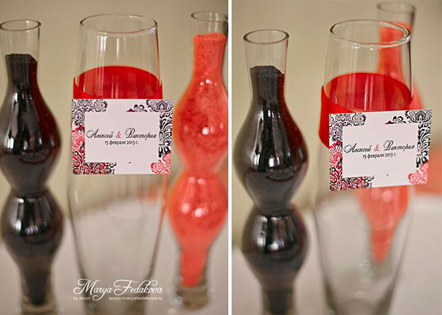 контрастная зимняя свадьба