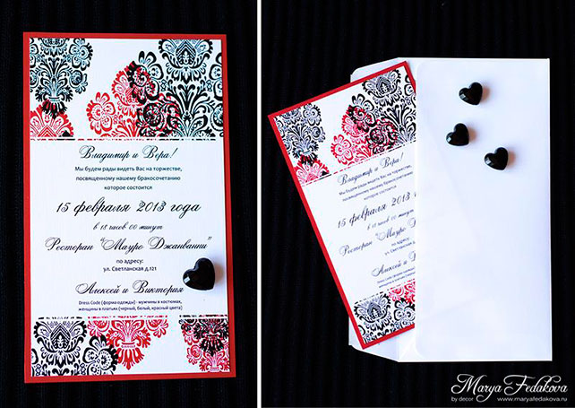 контрастная зимняя свадьба