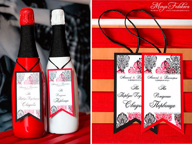 контрастная зимняя свадьба