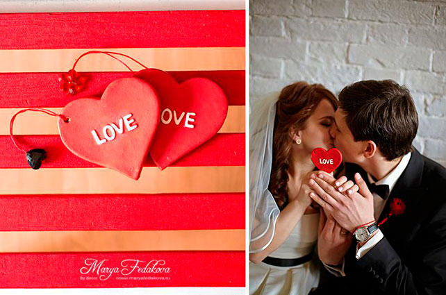 контрастная зимняя свадьба