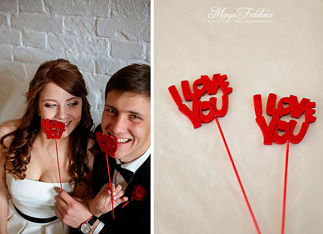 контрастная зимняя свадьба