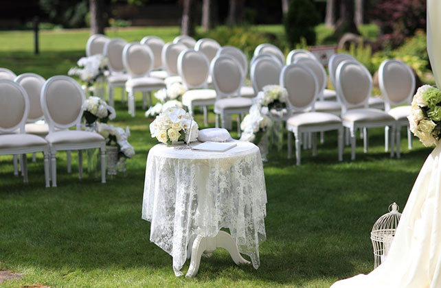 королевская нежность, роскошная свадьба, место церемонии