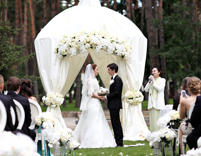 королевская нежность, роскошная свадьба, церемония