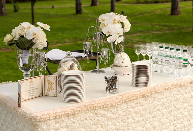 королевская нежность, роскошная свадьба, фуршет