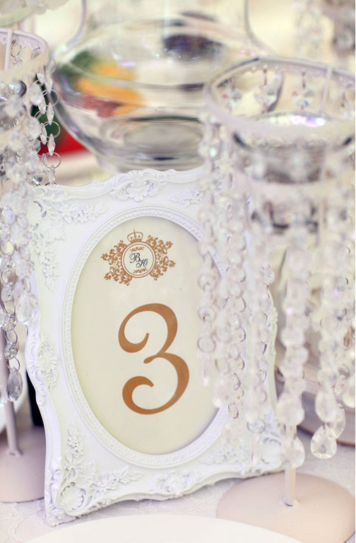 королевская нежность, роскошная свадьба, номер стола