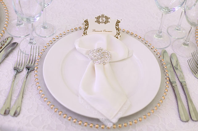 королевская нежность, роскошная свадьба, декор стола
