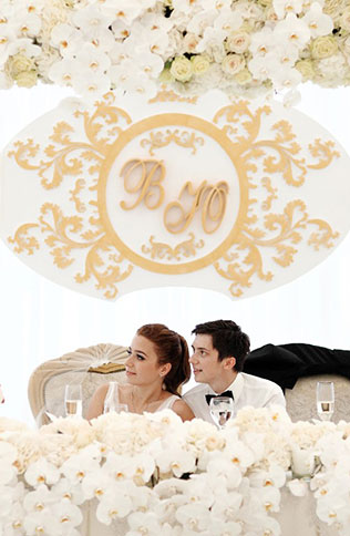 королевская нежность, роскошная свадьба, жених и невеста