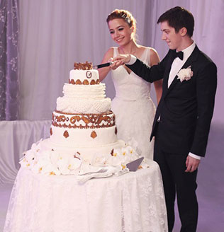 королевская нежность, роскошная свадьба, торт