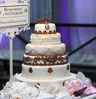 королевская нежность, роскошная свадьба, торт