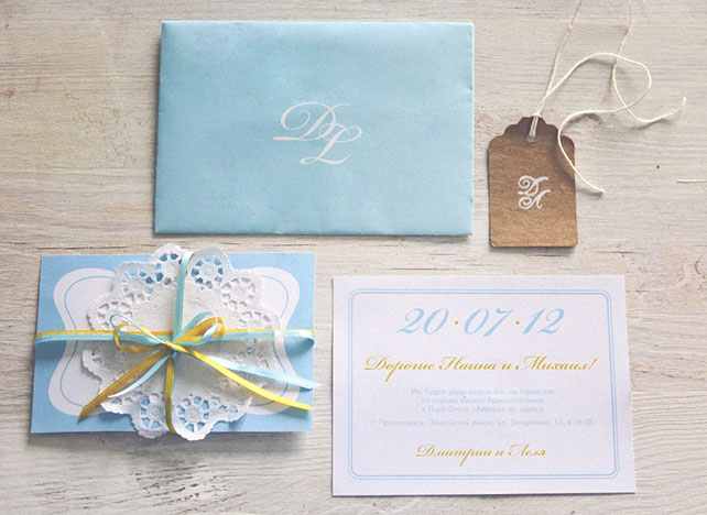 Кружевная свадьба Лели и Димы, детали свадьбы, приглашения