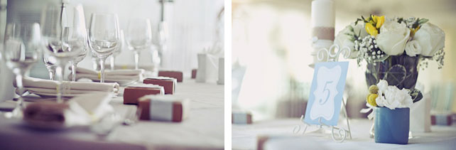 Кружевная свадьба Лели и Димы, декор стола для гостей, номер стола, вазы с цветами