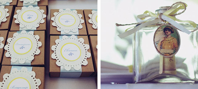Кружевная свадьба Лели и Димы, бонбоньерки для гостей, винтажная бутылочка духов