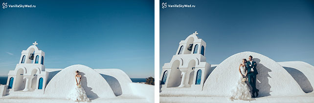 фотосессия жениха и невесты на Санторини
