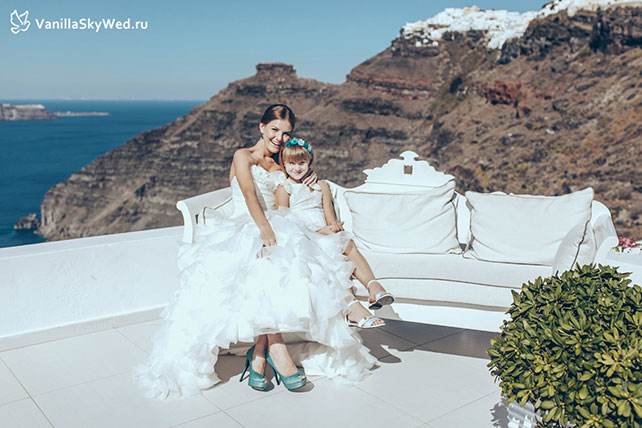 церемония бракосочетания на Санторини
