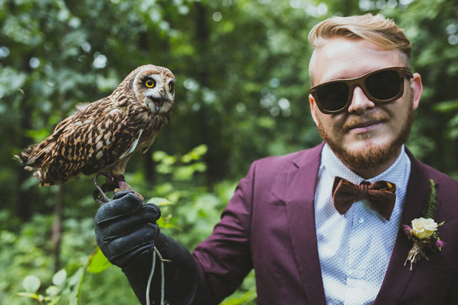 Лесная свадьба, жених с совой