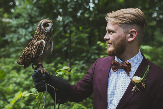 Лесная свадьба, жених с совой