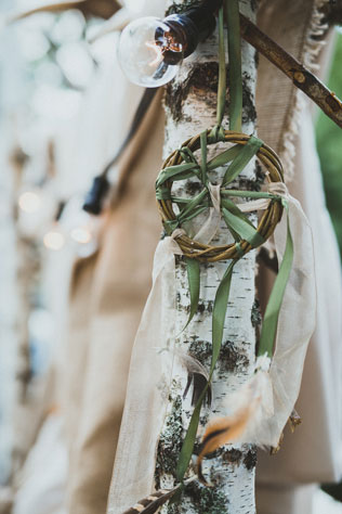 Лесная свадьба, элементы декора - лампы и ловцы снов