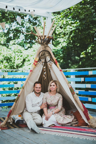 Лесная свадьба, вигвам 