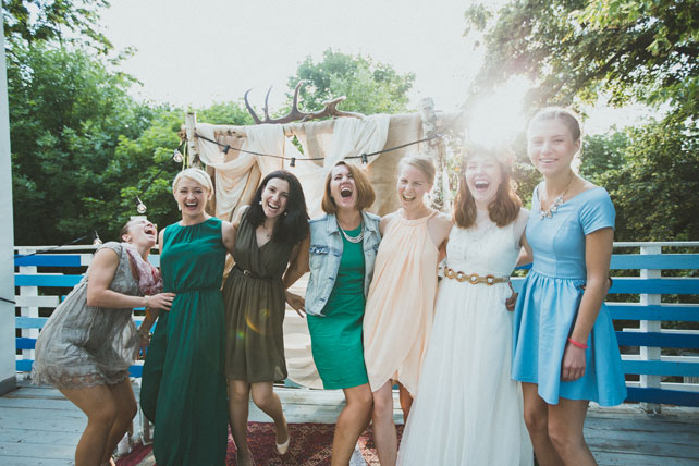 Лесная свадьба, подружки невесты