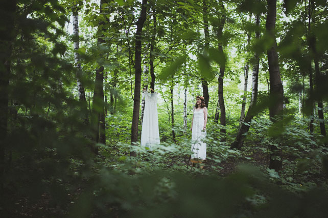 Лесная свадьба, платье невесты 