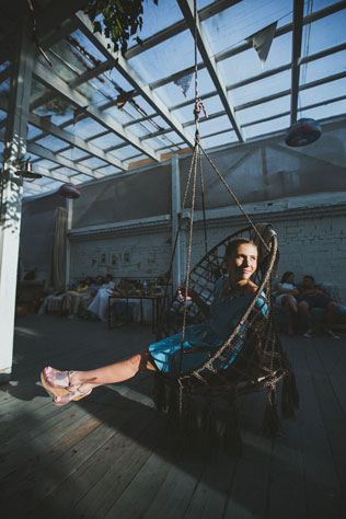 Лесная свадьба, подвесное кресло