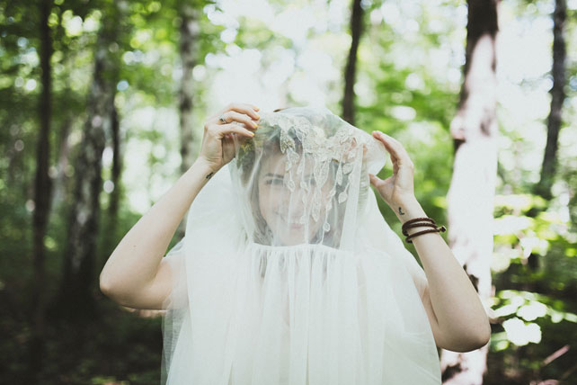 Лесная свадьба, фата невесты