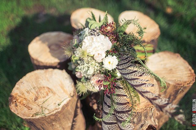 лесная свадьба в стиле бохо, букет невесты