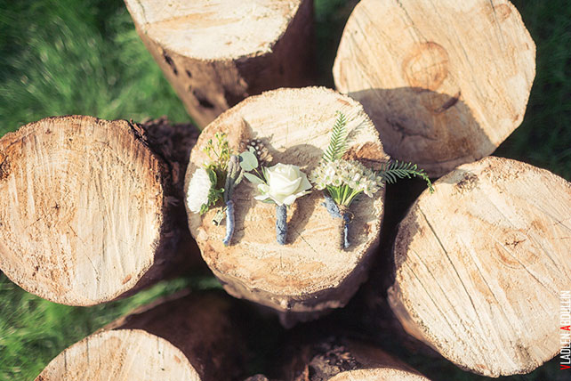 лесная свадьба в стиле бохо, бутоньерки