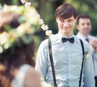 лесная свадьба в стиле бохо, церемония