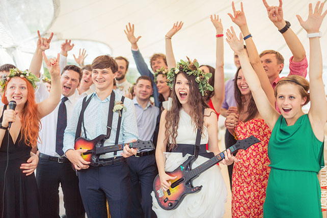 лесная свадьба в стиле бохо, развлечение для гостей