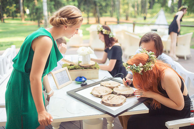 лесная свадьба в стиле бохо, развлечение для гостей