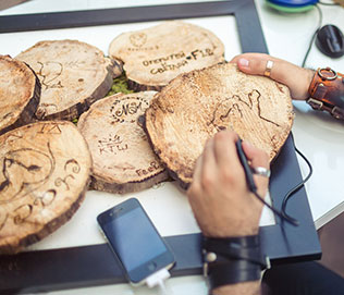 лесная свадьба в стиле бохо, развлечение для гостей