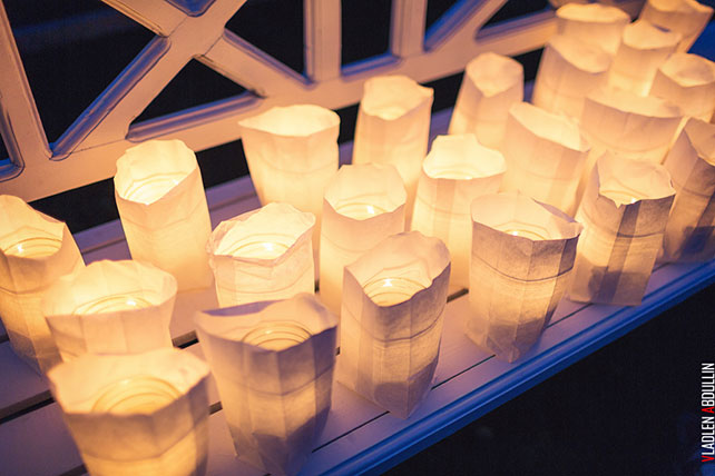 лесная свадьба в стиле бохо, огни свадьбы